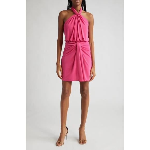 cinq a sept Dresses & Skirts - Cinq a Sept Kaily Halter Sheath Mini Dress - Size 4 - Pink Dahlia - NWT